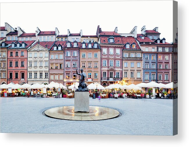 Apartment Acrylic Print featuring the photograph Old Town Market Place At Dusk by Jorg Greuel