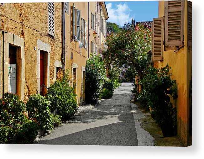 Valbonne Acrylic Print featuring the photograph Old town of Valbonne France by Alexandra Till