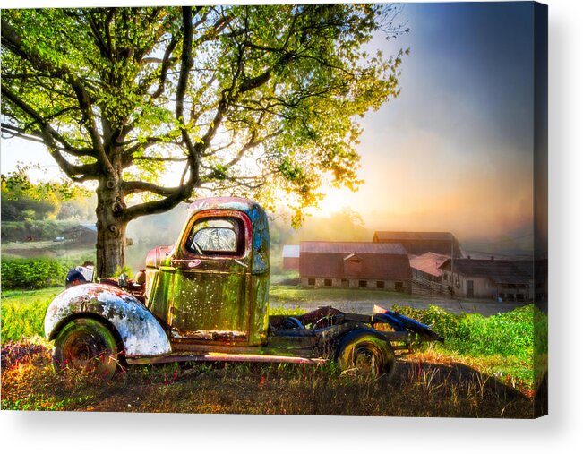 1937 Acrylic Print featuring the photograph Old Truck in the Morning by Debra and Dave Vanderlaan