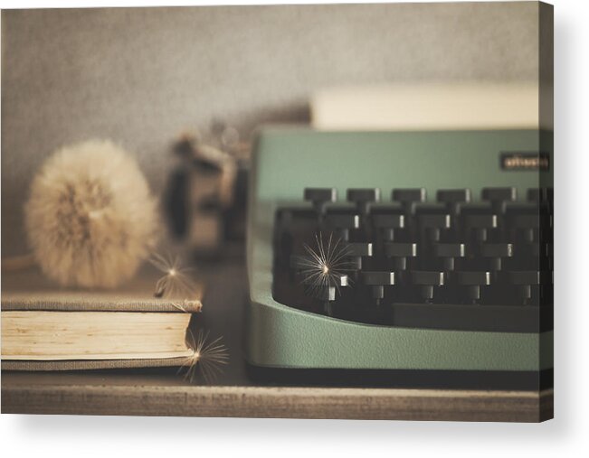 Wind Acrylic Print featuring the photograph Old typewriter by Alicia Llop