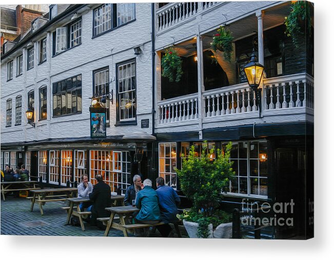 George Acrylic Print featuring the photograph Oldest coaching inn in London by Patricia Hofmeester