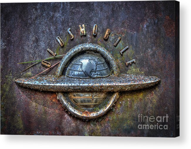 Ken Johnson Imagery Acrylic Print featuring the photograph Oldsmobile Emblem #1 by Ken Johnson