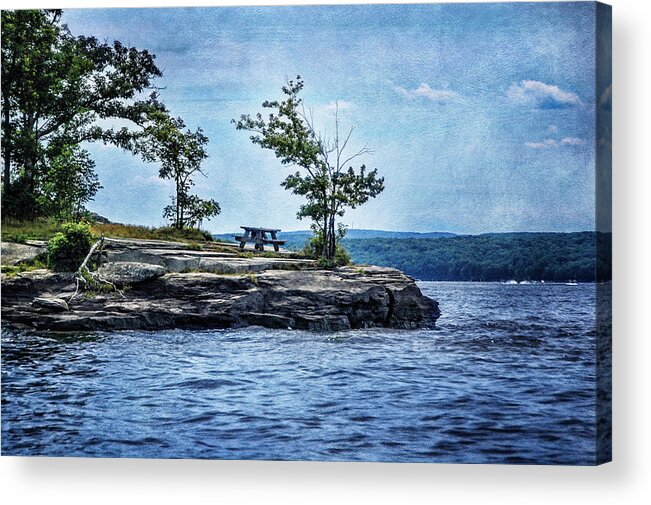 Lake Acrylic Print featuring the photograph On The Lake by Cathy Kovarik