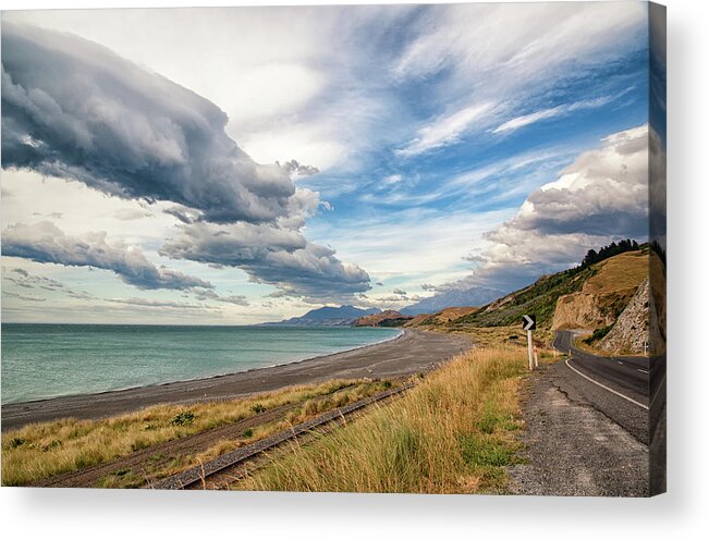 Tranquility Acrylic Print featuring the photograph On The Road To Kaikoura by Célia Mendes Photography