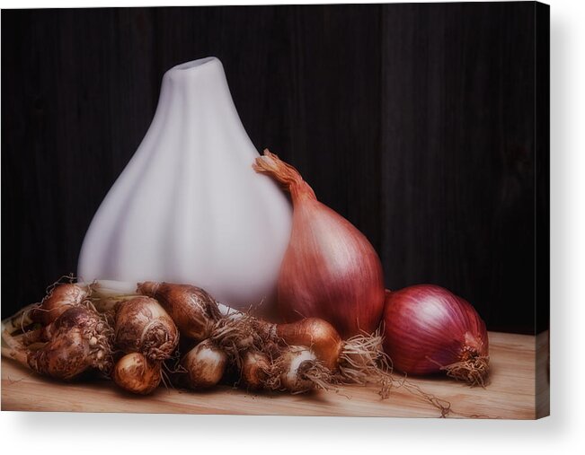 Allium Acrylic Print featuring the photograph Onions by Tom Mc Nemar
