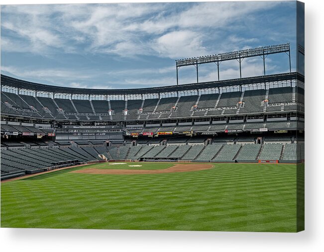 America Acrylic Print featuring the photograph Oriole Park at Camden Yards Stadium by Susan Candelario