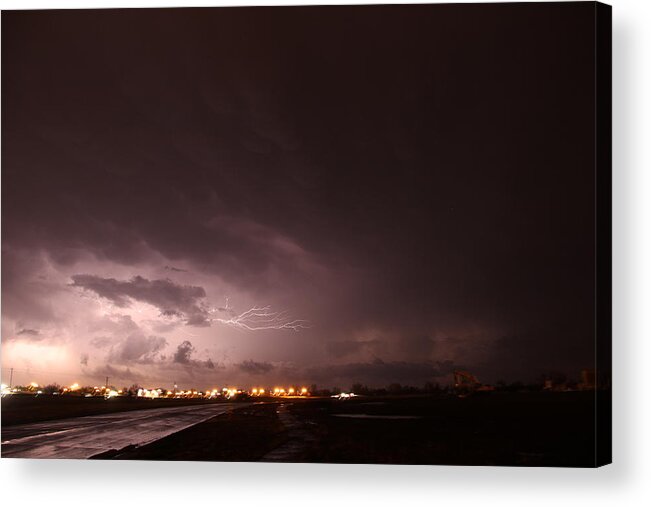 Stormscape Acrylic Print featuring the photograph Our 1st Severe Thunderstorms in South Central Nebraska #15 by NebraskaSC