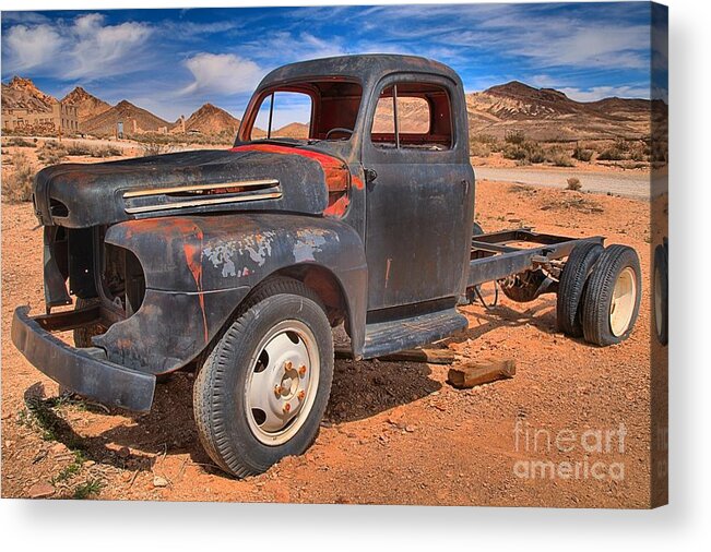 Rhyolite Acrylic Print featuring the photograph Out Of Work At Rhyolite by Adam Jewell