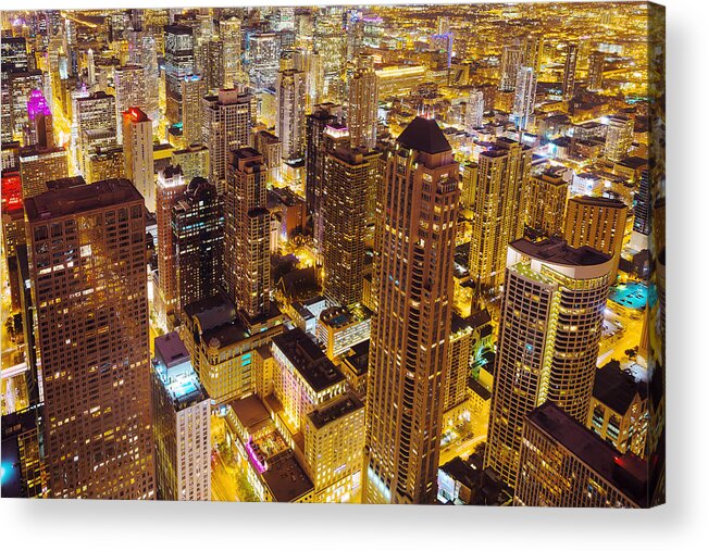 Chicago Acrylic Print featuring the photograph Over Chicago by Joel Olives