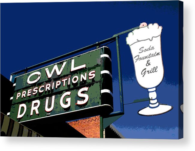 Drug Acrylic Print featuring the photograph Owl Drugs by Jeff Mize