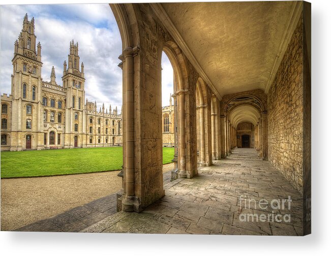 Oxford Acrylic Print featuring the photograph Oxford University - All Souls College 2.0 by Yhun Suarez