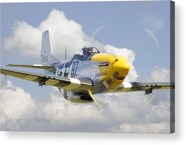 Aircraft Acrylic Print featuring the digital art P51 Ferocious Frankie by Pat Speirs
