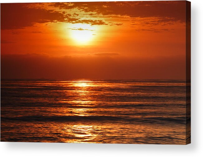 Seascape Acrylic Print featuring the photograph Pacific Sunset @ Point Loma by Photography By Sai