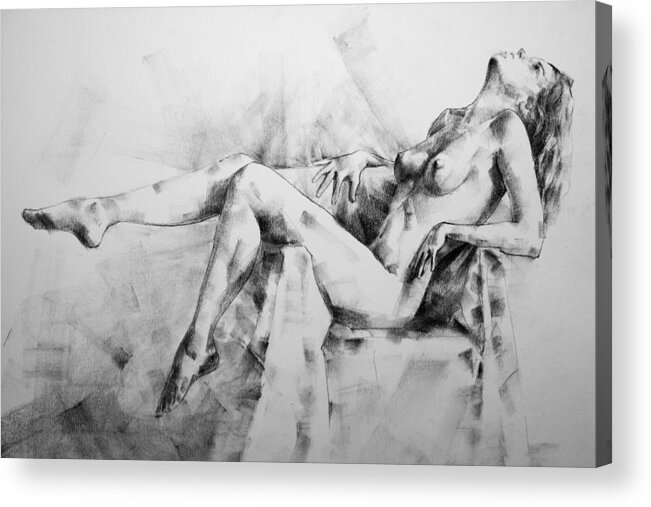 Erotic Acrylic Print featuring the drawing Page 11 by Dimitar Hristov