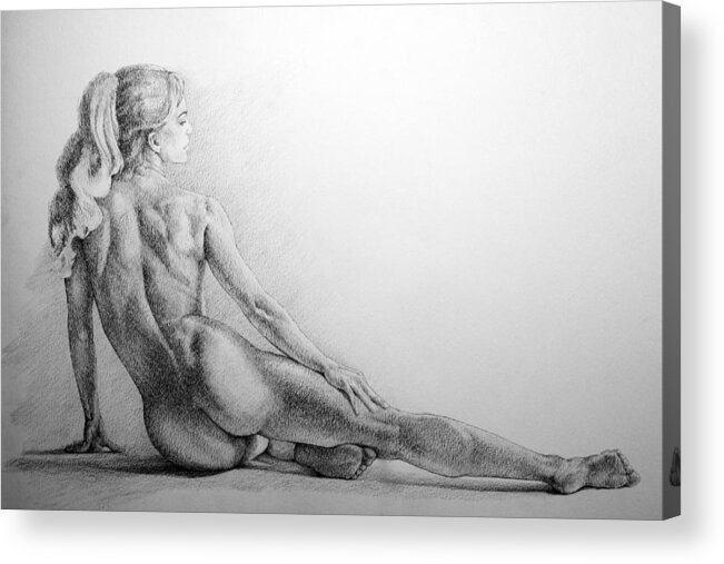 Erotic Acrylic Print featuring the drawing Page 16 by Dimitar Hristov