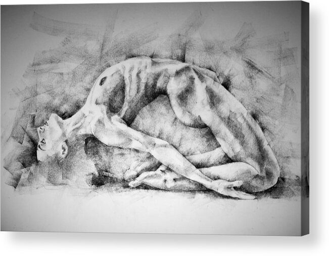 Erotic Acrylic Print featuring the drawing Page 6 by Dimitar Hristov