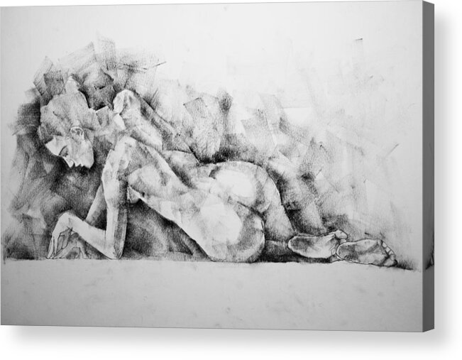 Erotic Acrylic Print featuring the drawing Page 7 by Dimitar Hristov