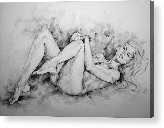 Erotic Acrylic Print featuring the drawing Page 9 by Dimitar Hristov