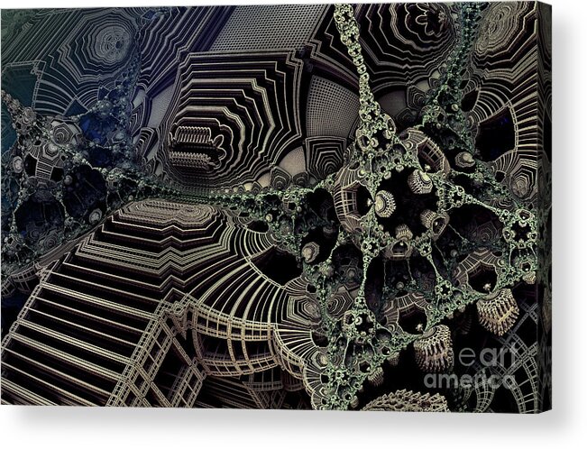 Fractal Acrylic Print featuring the digital art Parallel World 4 by Evgeniy Lankin