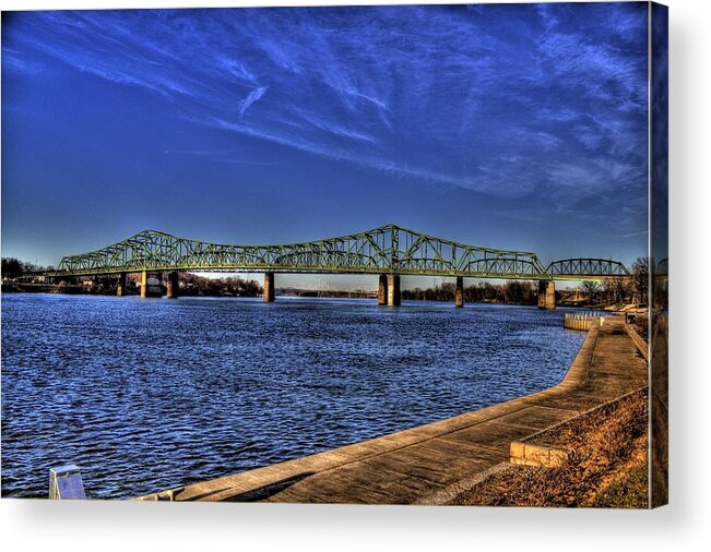 Parkersburg Acrylic Print featuring the photograph Parkersburg Bridge by Jonny D