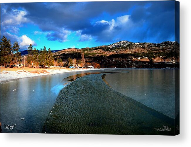 Ice Acrylic Print featuring the photograph PartingICE 02-19-2014 by Guy Hoffman