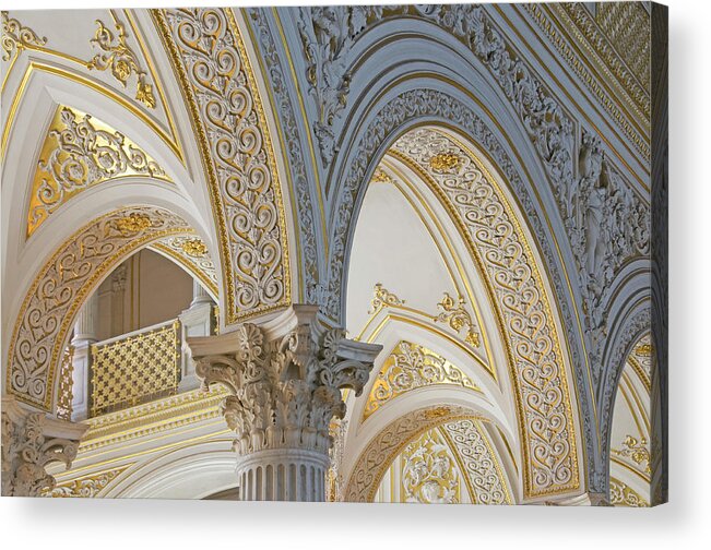 Arch Acrylic Print featuring the photograph Pavillion Hall, The Hermitage by Izzet Keribar