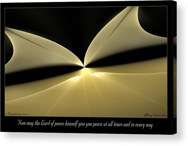 Fractal Acrylic Print featuring the digital art Peace by Missy Gainer