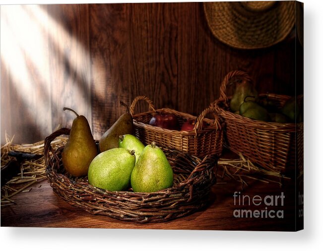 Pears Acrylic Print featuring the photograph Pears at the Old Farm Market by Olivier Le Queinec