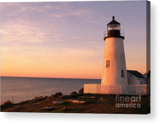 Lighthouse Acrylic Print featuring the photograph Pemaquid Point Lighthouse by George Ranalli