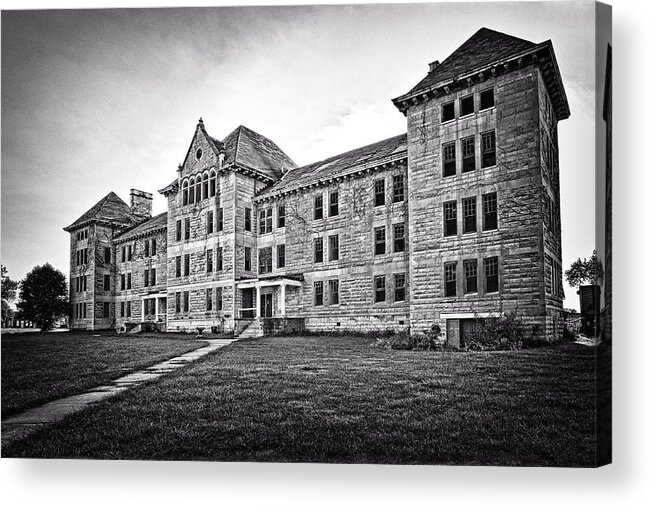 Bartonville Acrylic Print featuring the photograph Peoria State Hospital by Jeff Burton