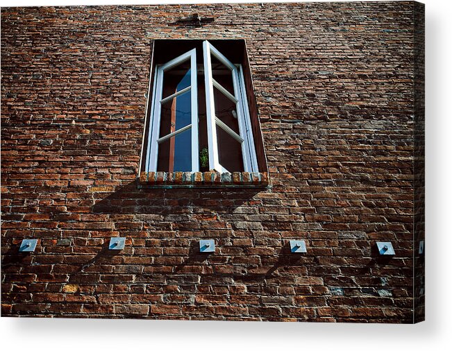 Janssen Acrylic Print featuring the photograph Perspective in Brick by Jon Exley