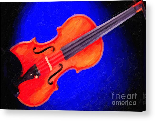 Violin Acrylic Print featuring the painting Photograph of a complete Viola Violin Painting 3371.02 by M K Miller