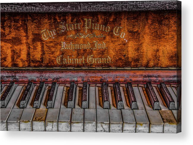 Starr Piano Company Acrylic Print featuring the photograph Piano Keys #1 by Ray Congrove