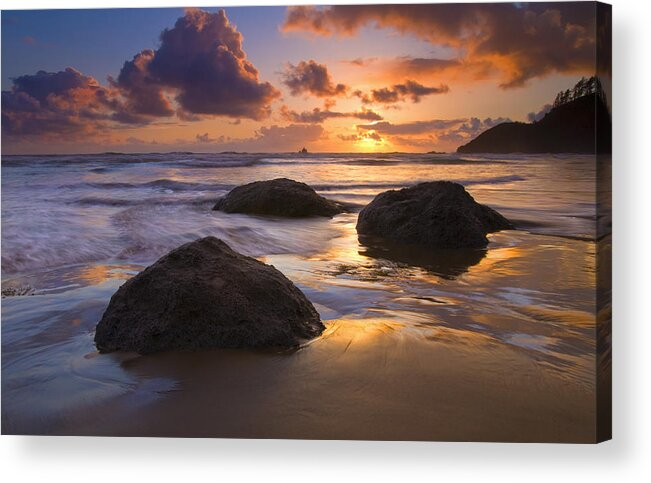 Sunset Acrylic Print featuring the photograph Pieces of Eight by Michael Dawson