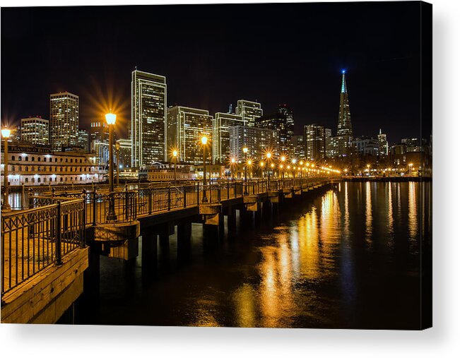 San Francisco Acrylic Print featuring the photograph Pier 7 by Mike Ronnebeck