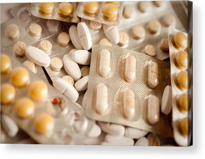 Pharmacy Acrylic Print featuring the photograph Pills by Ute Grabowsky