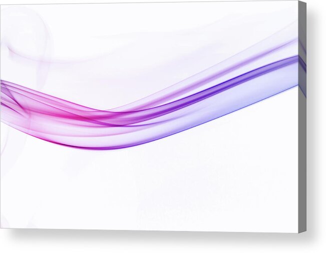 Curve Acrylic Print featuring the photograph Pink Smoke Curves by Gm Stock Films