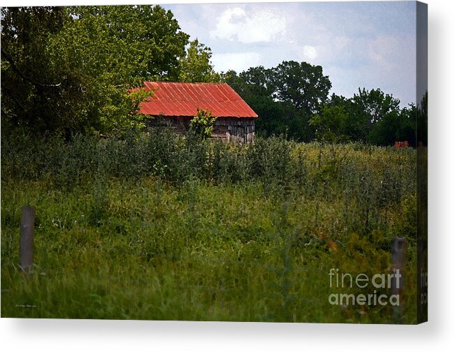 Homestead Acrylic Print featuring the photograph Pioneer Building. Independence Texas by Connie Fox
