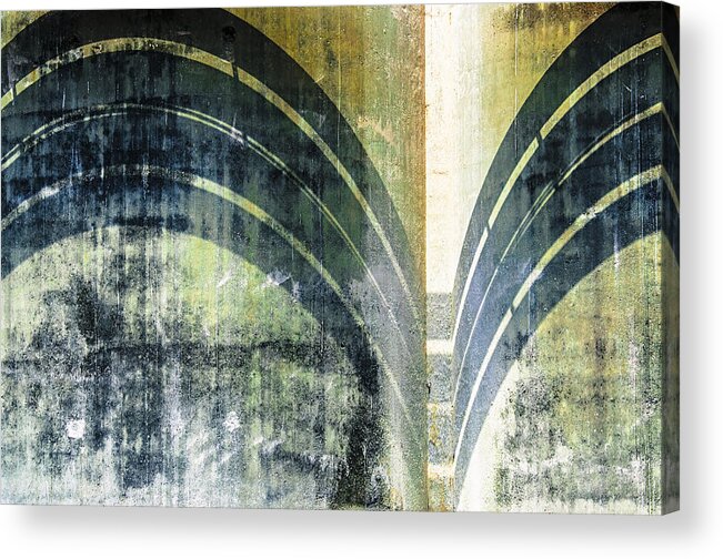 Cement Wall Acrylic Print featuring the photograph Piped Abstract by Carolyn Marshall