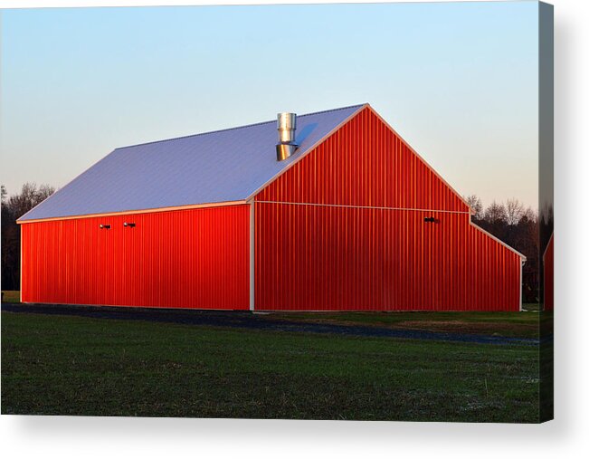 Barn Acrylic Print featuring the photograph Plain Jane Red Barn by Bill Swartwout