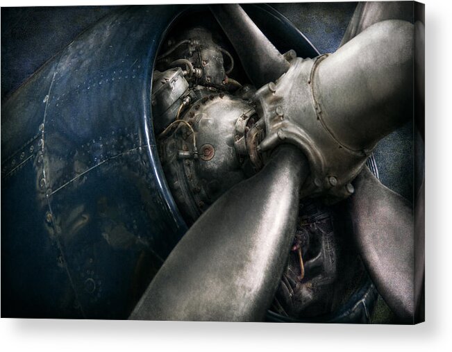 Pilot Acrylic Print featuring the photograph Plane - Pilot - Prop - You are clear to go by Mike Savad