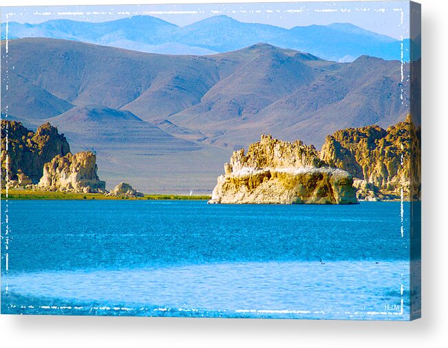  Pyramid Lake Photographs Photographs Photographs Acrylic Print featuring the photograph Planet Pyramid by Mayhem Mediums