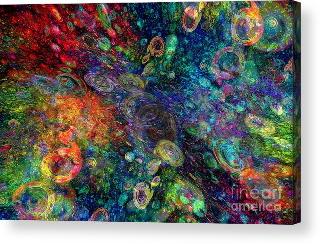 Life Under The Sea Acrylic Print featuring the digital art Plankton Colonies by Klara Acel