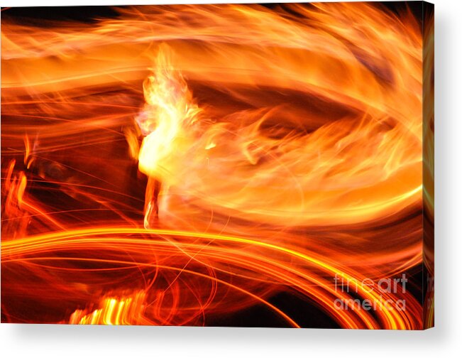 Fire Acrylic Print featuring the photograph Playing With Fire 14 by Cheryl McClure