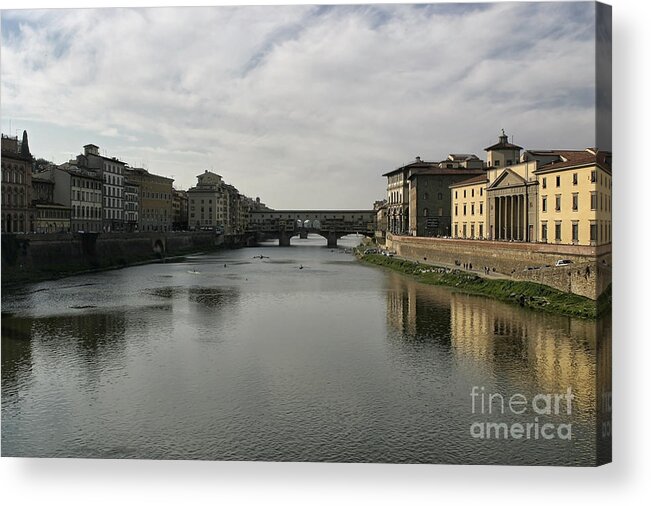 Ancient Acrylic Print featuring the photograph Ponte Vecchio by Belinda Greb