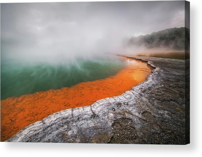 Champagne Pool Acrylic Print featuring the photograph Pool Of Hell by Tim Fan