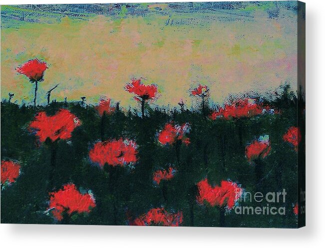 Poppy Acrylic Print featuring the painting Poppy Field by Jacqueline McReynolds