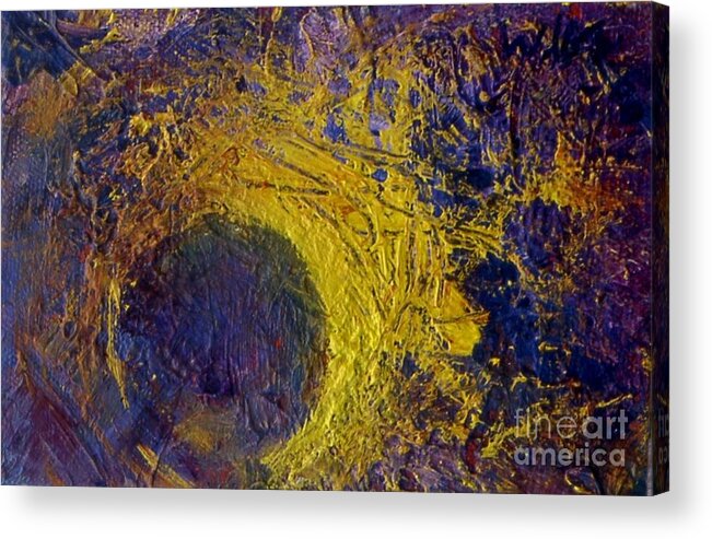 Space Acrylic Print featuring the painting Portals by Myra Maslowsky