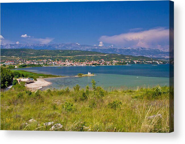 Croatia Acrylic Print featuring the photograph Posedarje bay and Velebit mountain by Brch Photography