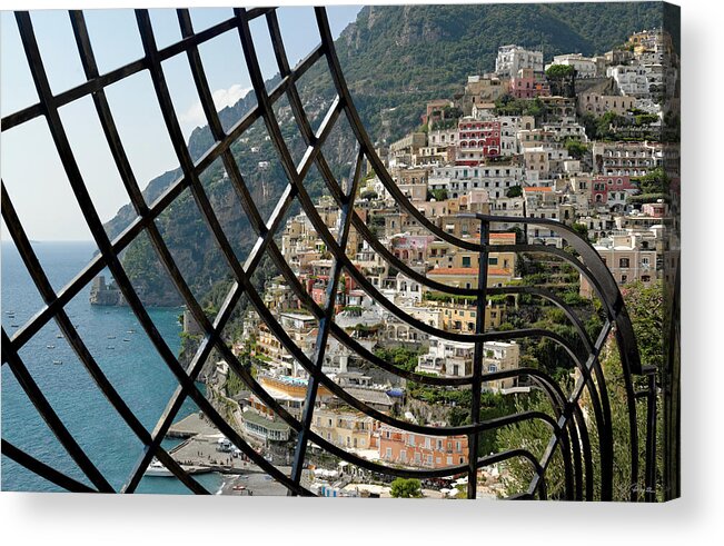 Italy Acrylic Print featuring the photograph Positano by the Sea No. 2 by Joe Bonita